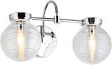 Matteo W84002CHCL Ridge Modern Chrome 2-Light Bathroom Wall Light Fixture
