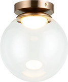 Matteo X61311AGCL Boble Contemporary Aged Gold Brass LED 8" Ceiling Light