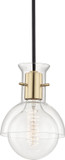 Mitzi H111701G-AGB Riley Contemporary Aged Brass Mini Hanging Pendant Lighting