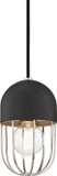 Mitzi H145701-PN-BK Haley Modern Polished Nickel / Black Mini Ceiling Pendant Light