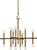 Mitzi H296816-AGB-BK Colette Modern Aged Brass / Black Chandelier Light