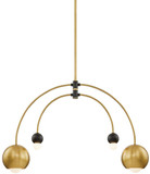 Mitzi H348804-AGB-BK Willow Contemporary Aged Brass  /  Black Chandelier Light
