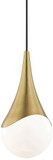 Mitzi H375701S-AGB Ariana Contemporary Aged Brass Mini Hanging Pendant Lighting