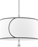 Mitzi H381701L-PN Zara Contemporary Polished Nickel Drum Lighting Pendant