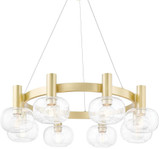 Mitzi H403808-AGB Harlow Contemporary Aged Brass Hanging Chandelier