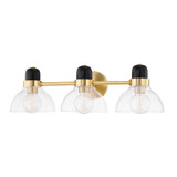 Mitzi H482303-AGB Camile Contemporary Aged Brass 3-Light Bathroom Light