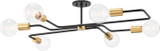 Mitzi H488606S-AGB/TBK Jena Contemporary Aged Brass and Textured Black Combo 40" Ceiling Lighting