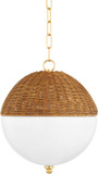 Mitzi H603701S-AGB Summer Contemporary Aged Brass Pendant Lighting