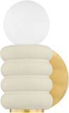 Mitzi H691101-AGB/CAI Bibi Contemporary Aged Brass / Ceramic Antique Ivory Lighting Wall Sconce