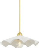 Mitzi H712701-AGB/CTW Maisie Contemporary Aged Brass Drop Lighting Fixture