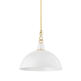 Mitzi H769701S-AGB/GWH Camille Aged Brass 13" Pendant Lamp