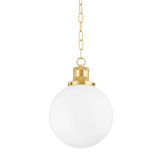 Mitzi H770701S-AGB Beverly Aged Brass Mini Pendant Lamp