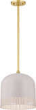 Mitzi H884701S-AGB/SPG Liba Modern Aged Brass / Soft Peignoir Mini Pendant Light Fixture