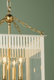 Mitzi H932704L-AGB/SAO Rosalie Modern Aged Brass / Soft Arctic Blue Foyer Lighting