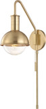 Mitzi HL111101-AGB Riley Contemporary Aged Brass Wall Sconce Lighting