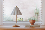 Mitzi HL653201-AGB Martha Contemporary Aged Brass 3-Light Side Table Lamp