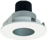Nora NIO-4RPHXHZMPW Iolite Modern Haze Pinhole / Matte Powder White Flange LED 4" Round Pinhole Down Lighting Insert