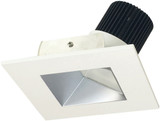 Nora NIO-4SWXHW Iolite Modern Haze Reflector / White Flange LED 4" Square Wall Wash Recessed Light Insert