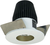 Nora NIOB-1RNGCHMPW Iolite Modern Champagne Haze / Matte Powder White 1" BWF Round LED Down Light Reflector