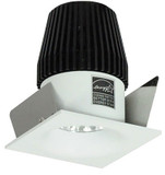 Nora NIOB-1SNBMPW Iolite Contemporary Matte Powder White 1" BWF Square Bullnose LED Pot Light Reflector