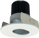 Nora NIOB-2RSLXHZMPW Iolite Contemporary Haze Slot Aperture / Matte Powder White Flange LED 2" Round Adjustable Slot Aperture Down Lighting Insert