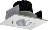Nora NIOB-2SGXWW Iolite Contemporary Matte Powder White LED 2" Square Adjustable Gimbal Recessed Light Insert