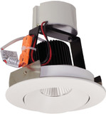 Nora NIR-4RCXMPW Iolite Contemporary Matte Powder White LED 4" Round Adjustable Cone Retrofit Recessed Lighting Insert