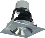 Nora NIR-4SCNN Iolite Contemporary Natural Metal Reflector / Natural Metal Flange LED 4" Square Cone Retrofit Pot Light