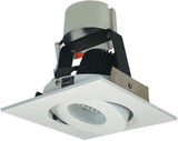 Nora NIR-4SGMPW Iolite Modern Matte Powder White LED 4" Square Gimbal Retrofit Recessed Lighting