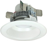 Nora NLCBC2-452WW Cobalt Modern White LED Retrofit 4" Click Round Baffle