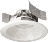 Nora NLCBC2-552TWMPW/10 Cobalt Modern Matte Powder White LED 5" Click Round Retrofit Baffle Recessed Light Insert