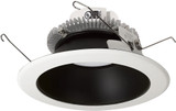 Nora NLCBC2-651TWBW/10 Cobalt Modern Black / White LED 6" Click Round Retrofit Reflector Recessed Lighting Insert