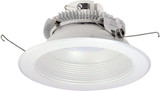 Nora NLCBC2-652TWMPW/10 Cobalt Contemporary Matte Powder White LED 6" Click Round Retrofit Baffle Recessed Lighting Insert