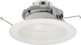 Nora NLCBC2-652TWWW/10 Cobalt Modern White LED 6" Click Round Retrofit Baffle Recessed Light Insert