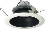 Nora NLCBC2-652BW Cobalt Black / White LED 6" Click LED Retrofit Round Open Baffle