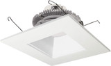 Nora NLCBC2-656TWMPW/10 Cobalt Modern Matte Powder White LED 6" Click Square Retrofit Reflector with Square Aperture Recessed Lighting Insert