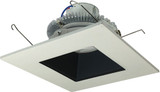 Nora NLCBC2-656BW Cobalt Black / White LED 6" Click LED Retrofit Square Reflector w/ Square Aperture