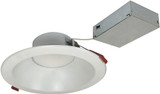 Nora NLTH-61TW-MPW Modern Matte Powder White Recessed LED Light 6" Theia Recessed LED Light Downlight with Selectable CCT