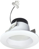 Nora NOXLV-4R2TWWW Onyx Modern White LED 4" Retrofit Baffle Down Lighting Insert