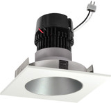 Nora NPRLV-4SNDCHW 4 Inch Pearl Contemporary Haze / White LED Square Retrofit Reflector with Round Aperture Recessed Lighting Insert