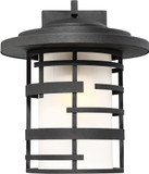 Nuvo 60-6403 Lansing Modern Textured Black Outdoor 11" Wall Mounted Lamp