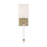 Nuvo 60/6681 Thompson Modern Burnished Brass and White Wall Lighting Sconce