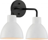 Nuvo 60/6785 Sloan Modern Matte Black 2-Light Bath Lighting Sconce