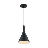Nuvo 60/7127 Lightcap Matte Black 8" Mini Pendant Light