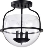 Nuvo 60/7823 Amado Modern Matte Black Ceiling Light Fixture
