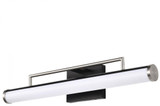 Nuvo 62/658 Solano Contemporary Black / Brushed Nickel LED Vanity Lighting Fixture