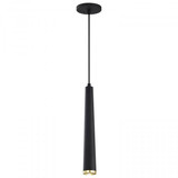 Nuvo 62/828 Melrose Modern Matte Black / Brushed Brass LED Mini Drop Lighting Fixture