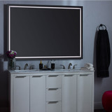 Oxygen 3-0506-15 Track Contemporary Black LED Wall Mirror