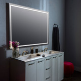 Oxygen 3-0603-15 Starlight Contemporary Black LED Wall Mirror