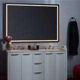 Oxygen 3-0603-15 Starlight Contemporary Black LED Wall Mirror